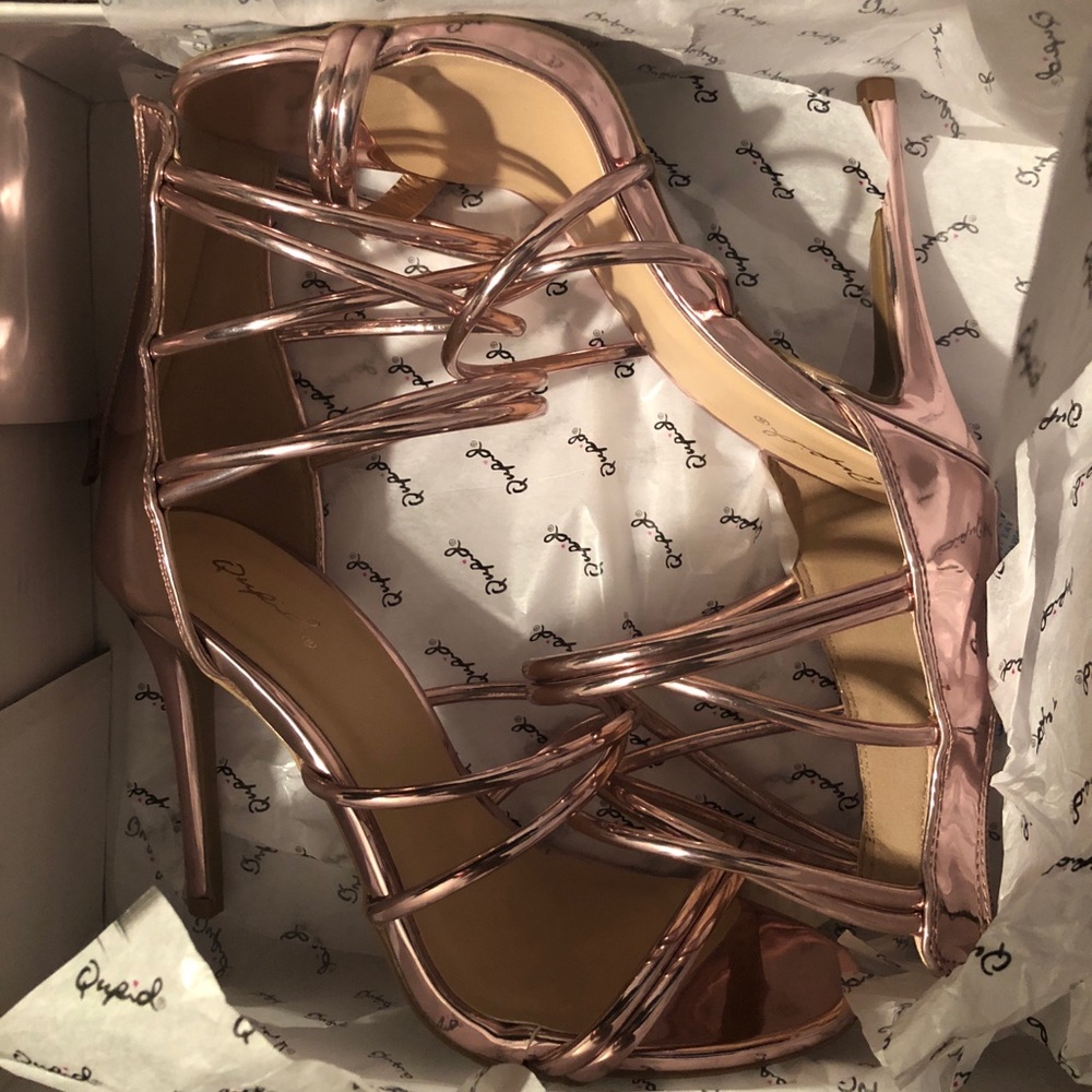 Rose Gold Strappy Heel